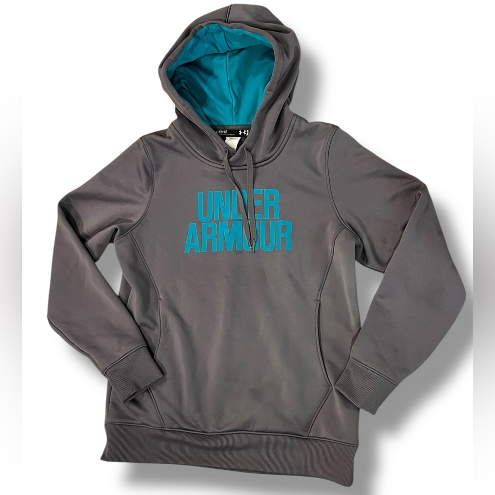 Under Armour Womens Medium Petite Gray Pullover Hoodie